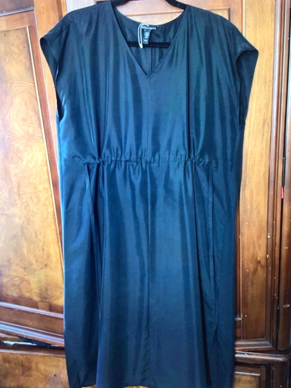 Eileen Fisher Black Strapless Look V-Neck Dress